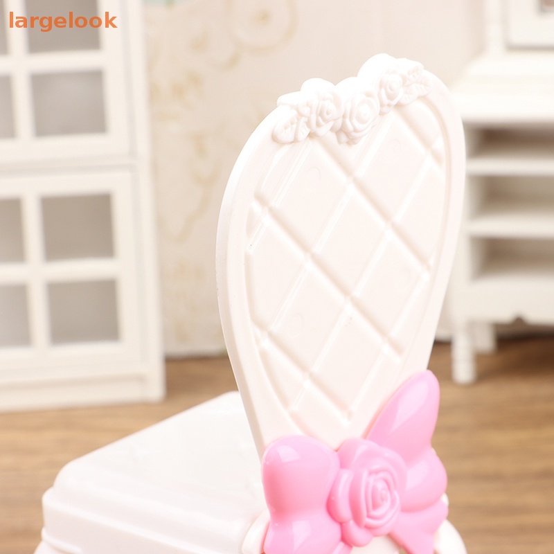 Mô Hình Ghế Thắt Nơ Xinh Xắn Cho Nhà Búp Bê Tỉ Lệ 1 / 6