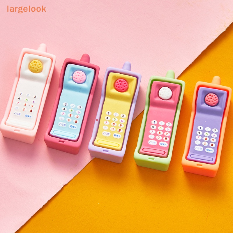 [Biglook] 2 Mô Hình Điện Thoại Di Động Cổ Điển Trang Trí Nội Thất Nhà Búp Bê