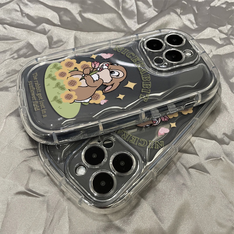 Ốp Điện Thoại Silicon TPU Mềm Trong Suốt Chống Sốc In Hình Thỏ Dễ Thương Cho IPhone 13 11 14 12 Pro XS Max X XR 7 + 8 Plus