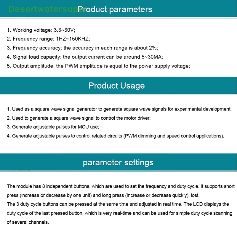 Mô Đun Điều Chỉnh Tần Số Xung PWM 3 Chiều Màn Hình LCD