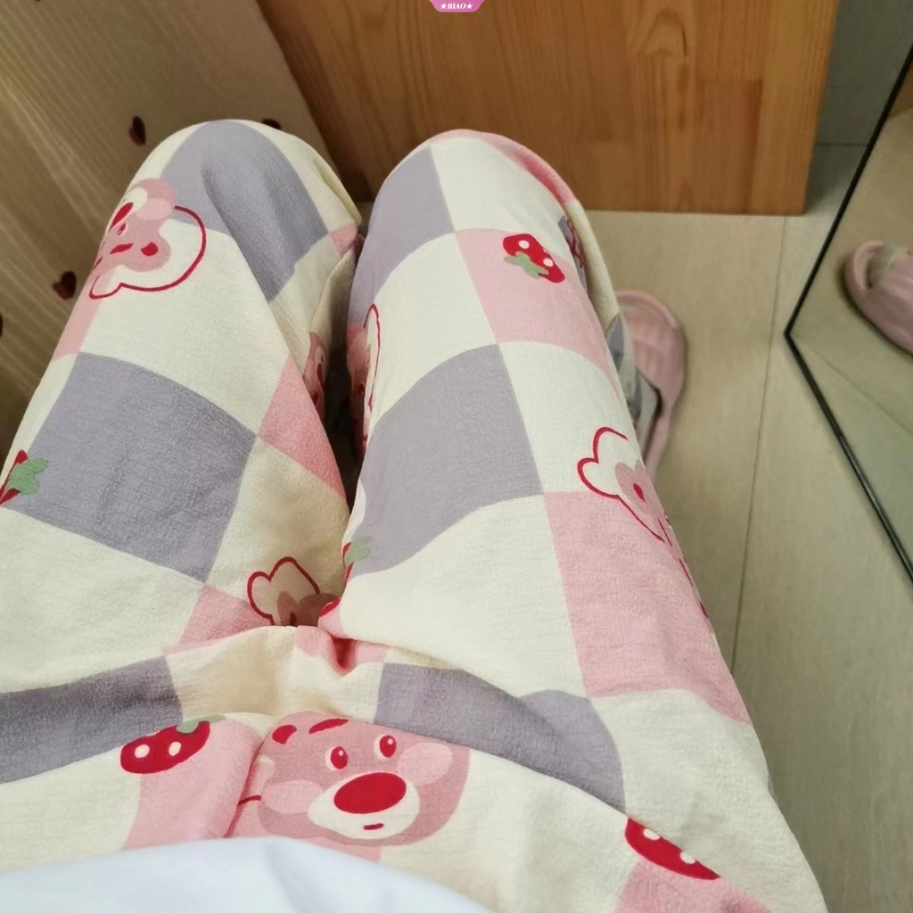 DISNEY Ultra Quần Ngủ Siêu Mỏng In Họa Tiết Hoạt Hình Phong Cách Hàn Quốc Thời Trang Mùa Hè Cho Nữ