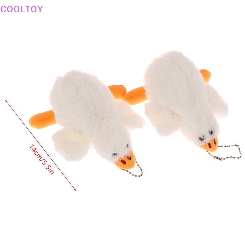 Móc Khóa Hình Ngỗng Trắng Nhồi Bông Hoạt Hình Dễ Thương