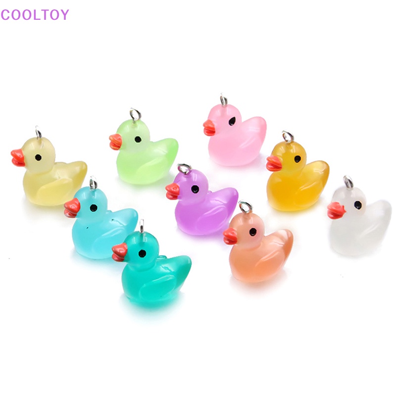 1 Mô Hình Chú Vịt Mini Bằng Nhựa Resin Dạ Quang Trang Trí Bảng Điều Khiển Xe Hơi / Nhà Cửa / Sân Vườn