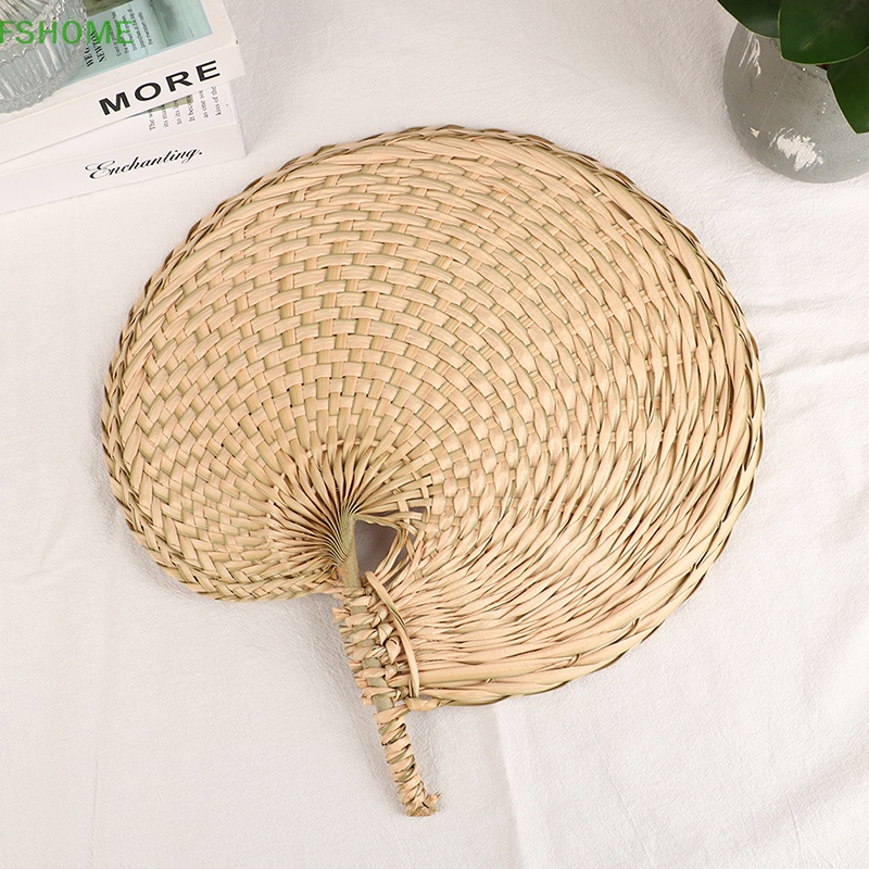 Fshome Quạt Cầm Tay Đan Lá Cọ Tự Nhiên Làm Bằng Tay Trang Trí Đám Cưới Mới