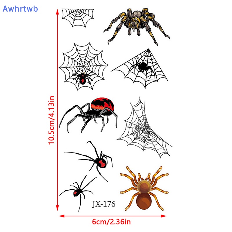 Set 12 Hình Xăm Dán Trang Trí Cơ Thể Chủ Đề Halloween Mới