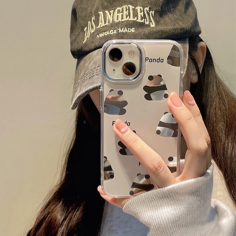 Ốp Điện Thoại Cứng Chống Sốc Tráng Gương Hình Thú Hoạt Hình Cho iPhone 14 13 12 11 Pro Max 14 Plus