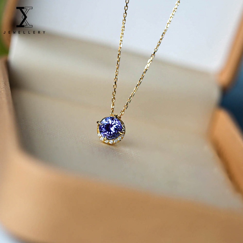 Dây Chuyền Mạ Bạc 925 100% Mặt Hình Đại Dương Gợn Sóng Phong Cách Nhật Bản