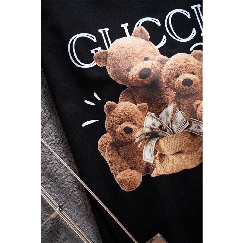 Áo Thun Tay Ngắn In Hình Gấu Thời Trang Chất Lượng Cao Cho Nam Nữ