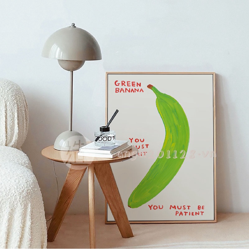 Tranh Vẽ Hình Quả Chuối Trừu Tượng Phong Cách Bắc Âu Trang Trí Phòng Khách / Hành Lang