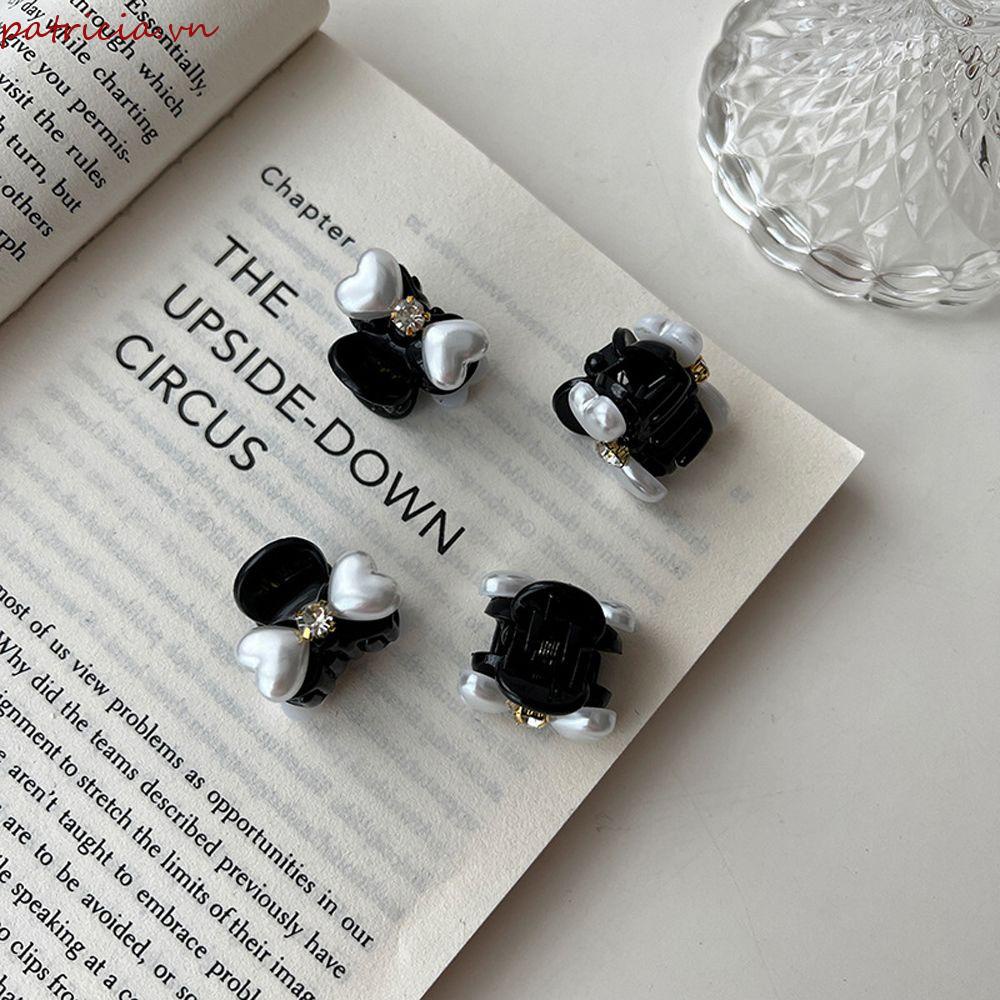 Kẹp Tóc Hình Nơ Trái Tim Dễ Thương Phong Cách Retro