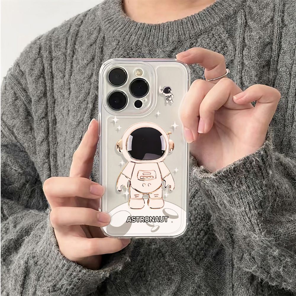 ✅Ốp Điện Thoại Mềm Chống Sốc Họa Tiết Phi Hành Gia Màu Trắng Cho Iphone 12 14 Pro 78 UFVG Plus 6In 1113