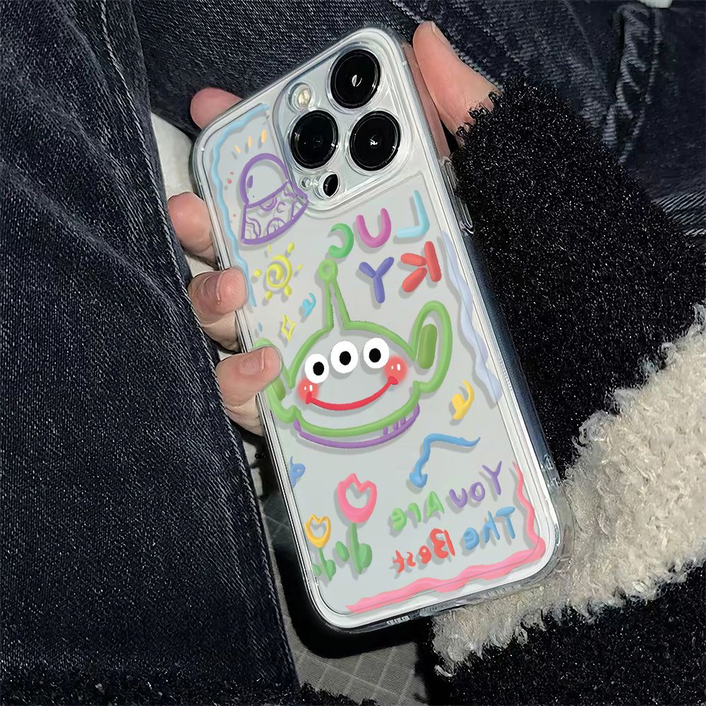 ✅Ốp Điện Thoại Mềm Họa Tiết Graffiti Ba Mắt Đơn Giản Chống Va Đập Dành Cho Iphone 1213 6In Plus 11 14 Pro Max