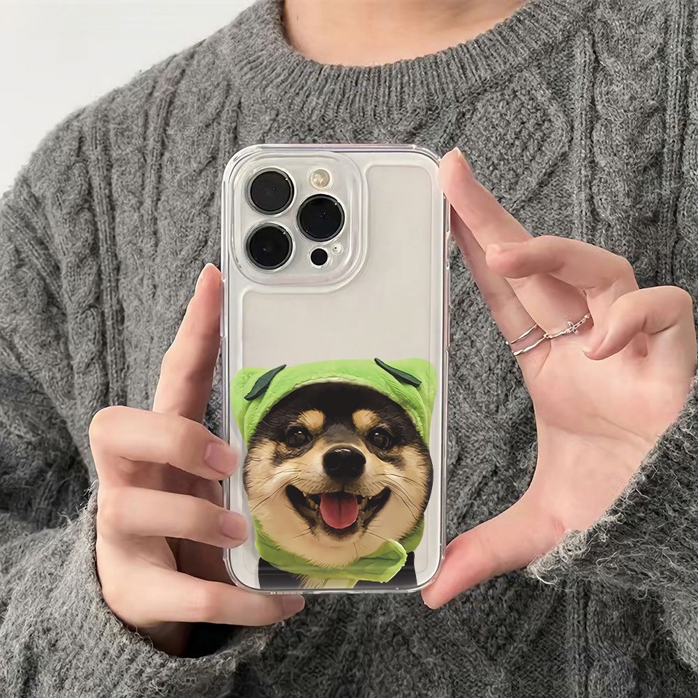✅Ốp Điện Thoại Mềm Chống Sốc In Hình Cún Dễ Thương Cho Iphone 14Pro 126In 78 max11 13 plus