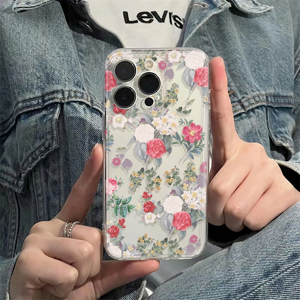 ✅Ốp Điện Thoại Mềm Chống Sốc Phong Cách Retro Cho Iphone 13iphone12 Safflower 78 11 14Promax6In plus 5TK8