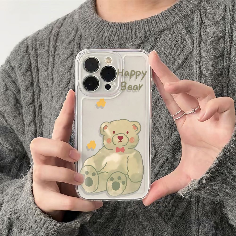 ✅Ốp Điện Thoại Mềm Chống Sốc Họa Tiết Gấu Nhỏ Dễ Thương Cho Apple Iphone 6Inmax13 11I 12 14Pro 78 KC3V
