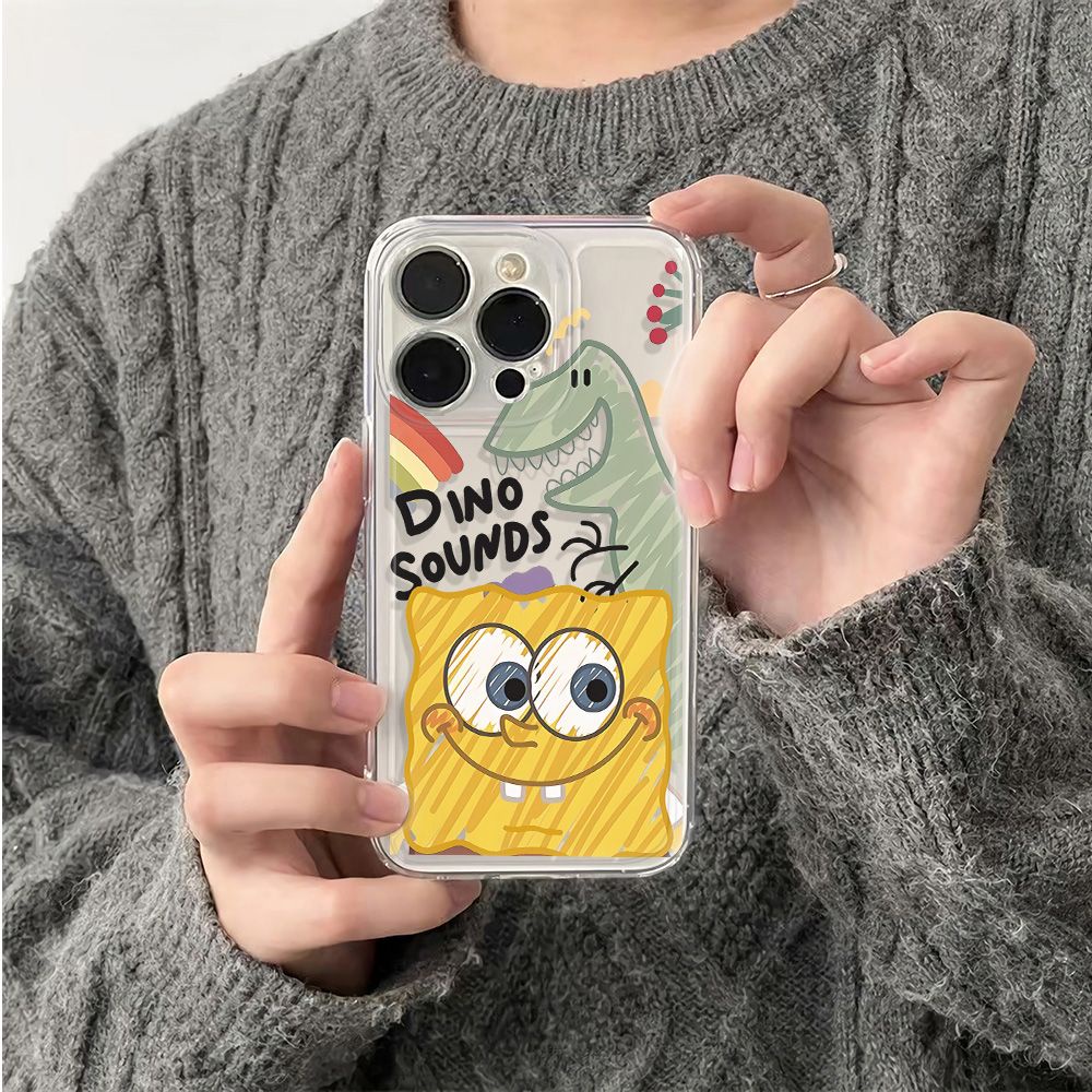 ✅Ốp Điện Thoại Mềm Chống Sốc Họa Tiết SpongeBob Đơn Giản Cho Iphone 12 Plus 11786In1314 Pro max