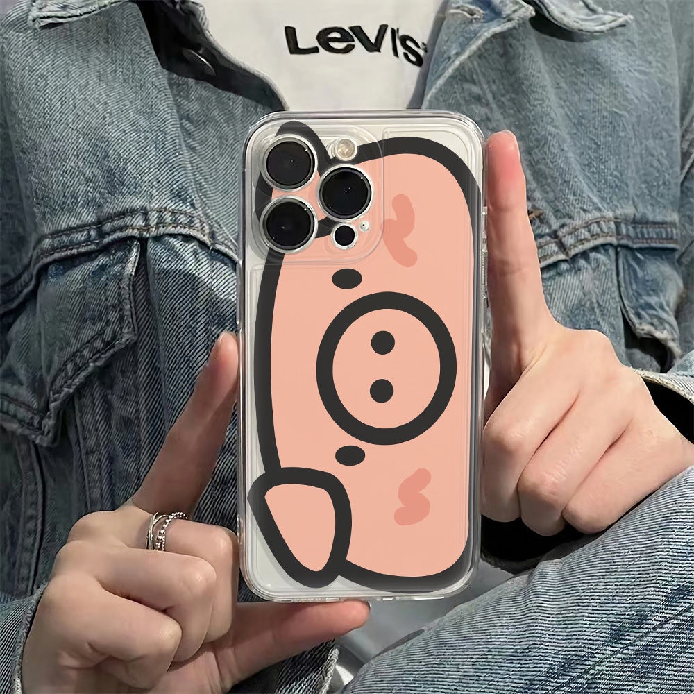 ✅Ốp Điện Thoại Mềm Chống Sốc Họa Tiết Heo Hồng 1MZY Cho iPhone12 1314pro Max116In78 plus