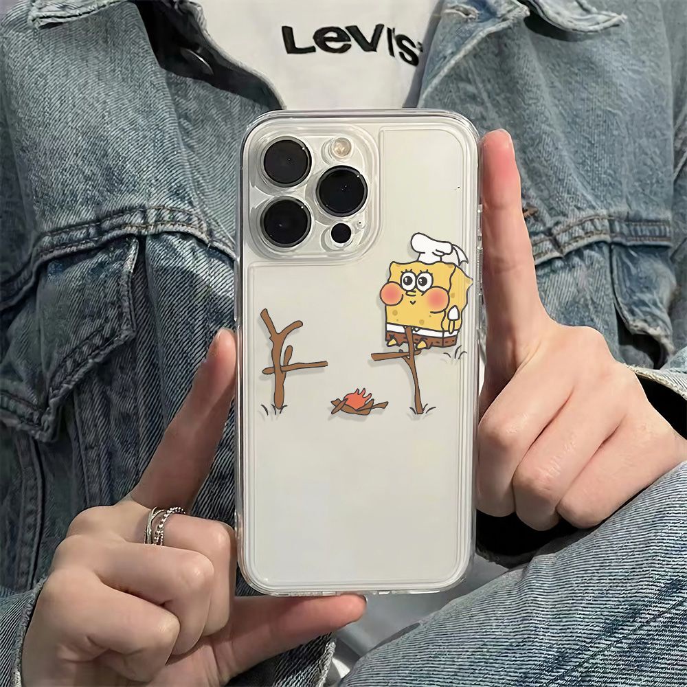 ✅Ốp Điện Thoại Dẻo Họa Tiết Hoạt Hình SpongeBob Chống Sốc Cho Iphone12 Max6In 1178 plus1314pro 9BBQ