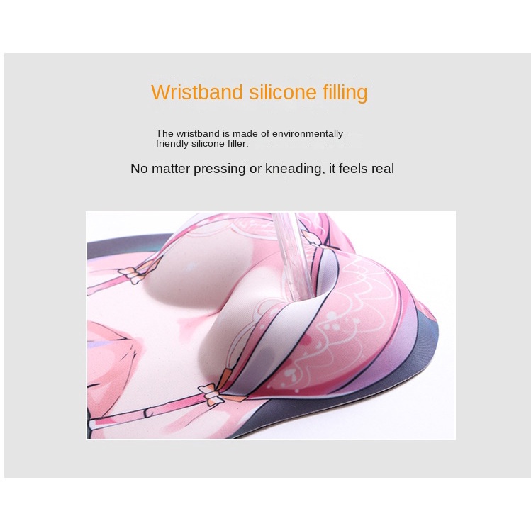 Miếng Lót Chuột Silicone Mềm Hình Yuanshen Game 3d