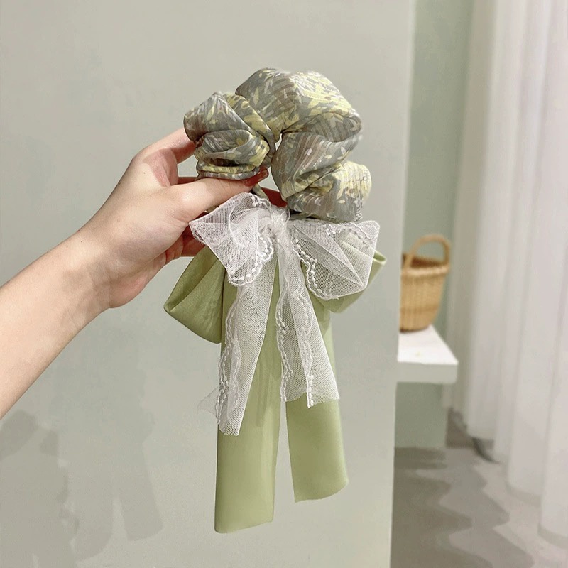 Dây Cột Tóc Thắt Nơ Màu Sắc Xinh Xắn Thời Trang Mùa Hè Cho Nữ