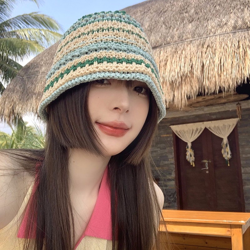 Nón Tai Bèo Đan Len Chống Tia Uv Thoáng Khí Thời Trang