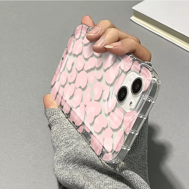 Ốp Điện Thoại Silicon TPU Mềm Trong Suốt Họa Tiết Da Báo Chống Sốc Cho IPhone 14 13 11 12 Pro XS Max X XR 7 + 8 Plus