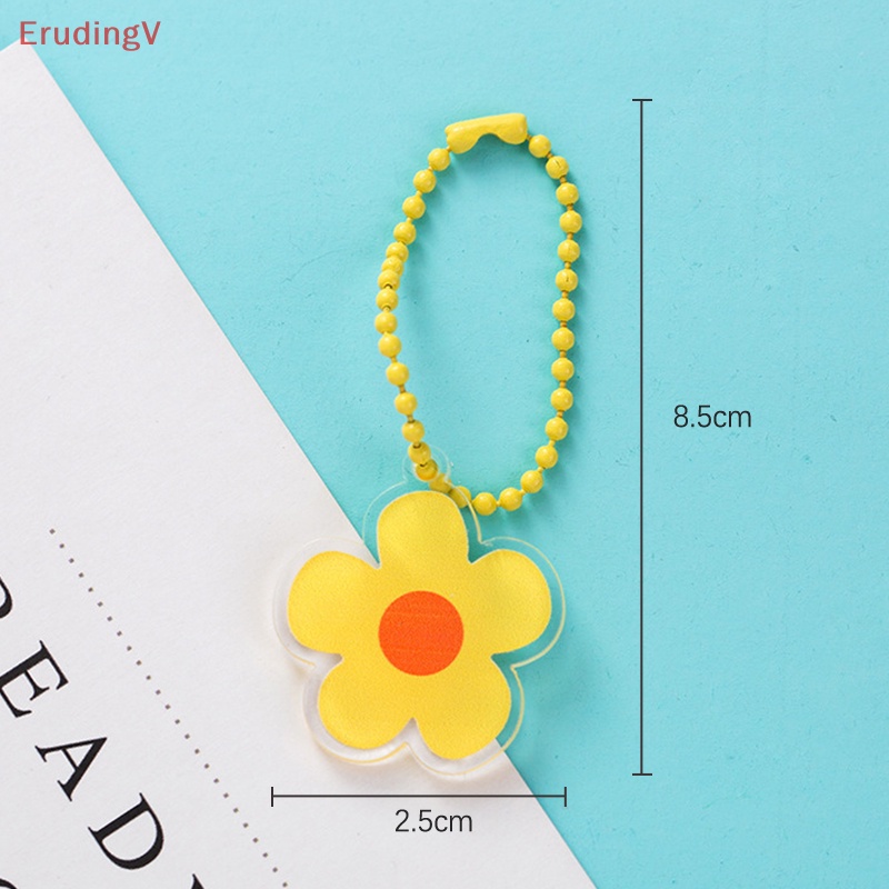 [ErudingV] Móc Chìa Khóa / Túi Xách Bằng Acrylic Hình Hoa Hướng Dương Màu Sắc Dễ Thương Sáng Tạo