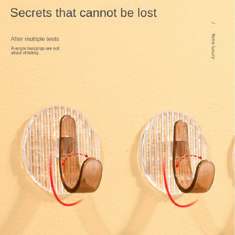 Móc treo áo quần acrylic dán tường dính mạnh không đục lỗ liền mạch cho hộ gia đình treo khăn phòng tắm