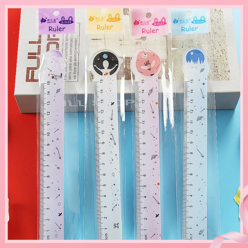 Thước Kẻ Hình Hoạt Hình Bằng Acrylic Trong Suốt Dễ Thương Có Thước Đo