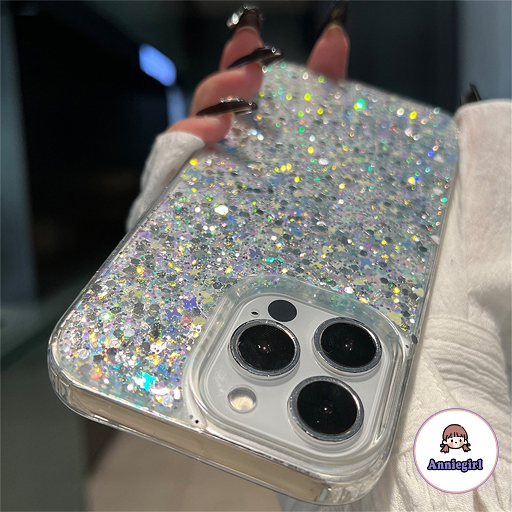 Ốp Điện Thoại TPU Mềm Chống Trượt Phối Sequin Lấp Lánh Sang Trọng Cho IPhone14 14 13 12 11 Pro Max 14