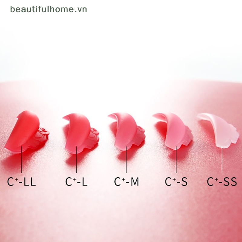 Bộ 8 Cặp Đệm Silicone Uốn Cong Lông Mi Nhiều Màu Tái Sử Dụng Được