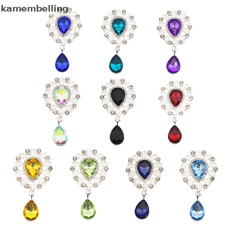 Trâm Cài Áo Hình Giọt Nước Đính Đá Thủ Công Sáng Tạo