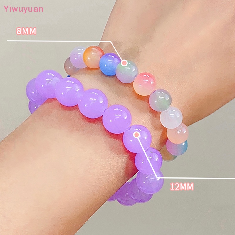 < Yiwuyuan > Vòng Đeo Tay Pha Lê Thủy Tinh Màu Gradient Có Thể Phân Hủy Cho Nữ Mới