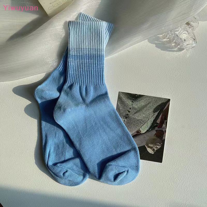 1 Đôi Vớ Cotton Cổ Vừa Màu Kẹo Đơn Giản Thời Trang Xuân Thu Mới