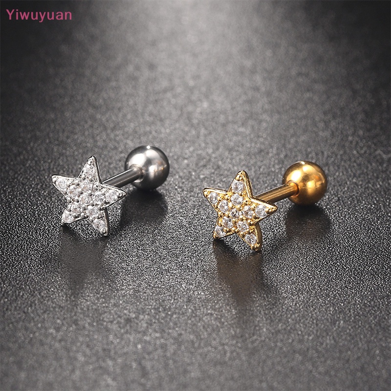 1 Khuyên Tai Xoắn Ốc Đính Đá Zircon Mới