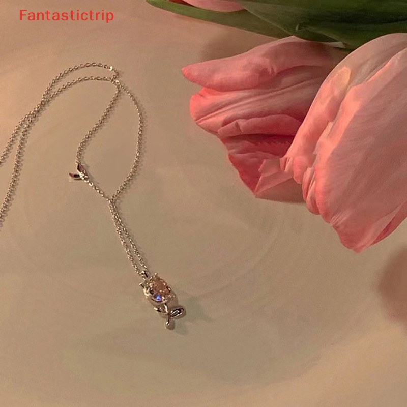 Vòng cổ Mặt Trái Tim Đính Đá Zircon Lấp Lánh Thời Trang Cho Nữ