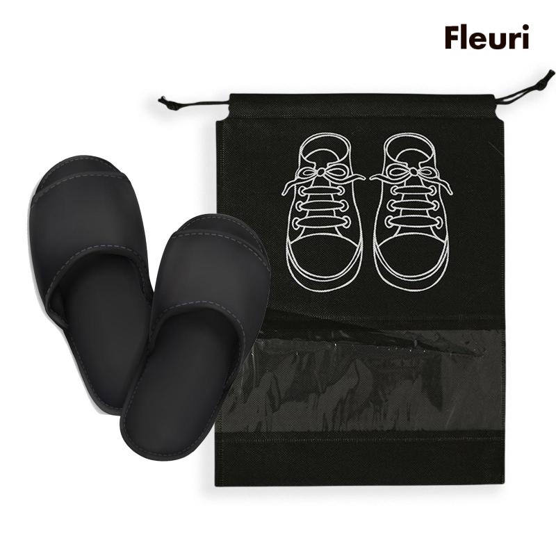 Vỏ Bọc Giày Bằng Vải Không Dệt Có Dây Rút Chống Bụi Tiện Lợi