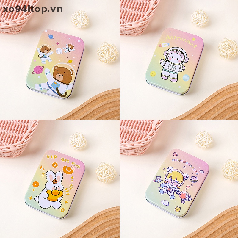 Hộp Thiếc Đựng Trang Sức / Kẹo / Thẻ Họa Tiết Hoạt Hình Dễ Thương