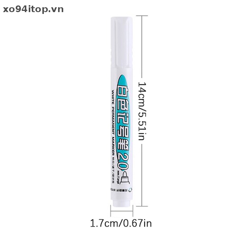 1 / 3 Bút Lông Màu Trắng Ngòi 2mm