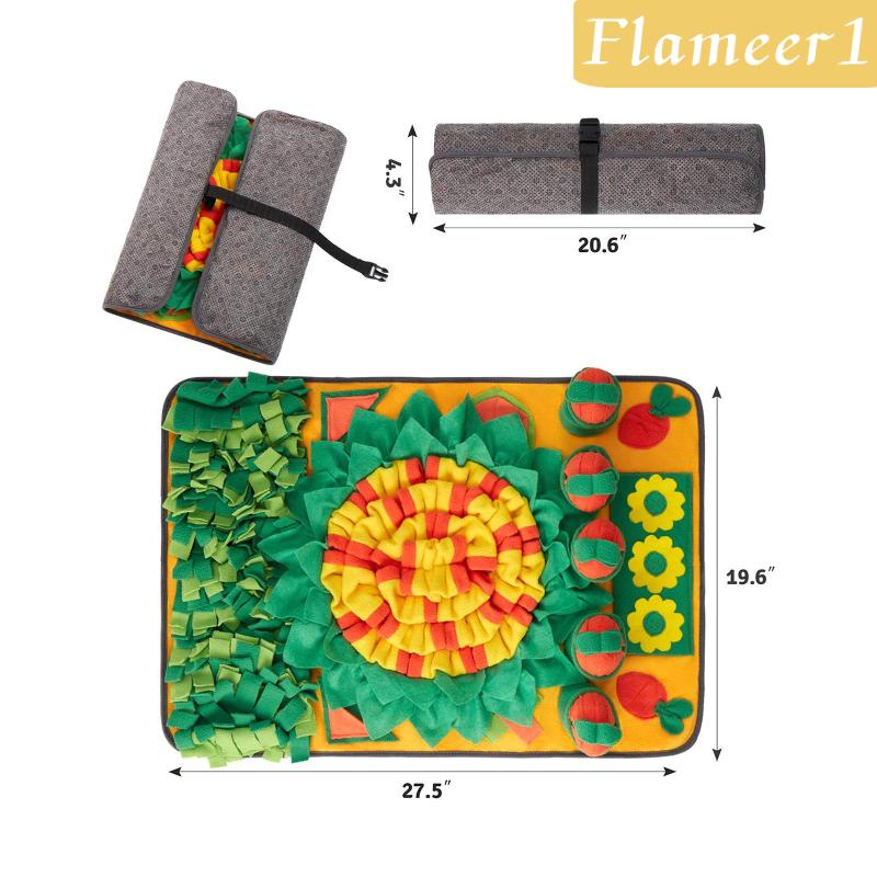 [Flameameer1] Thảm Lót Sàn Hình Củ Cà Rốt Đồ Chơi Tương Tác Có Thể Giặt Sạch Cho Cún Cưng