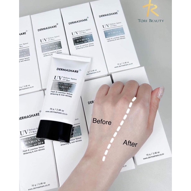 Kem Chống Nắng Dermashare UV Shield Vitamin Sun Block PA++++ Spf 50 +
