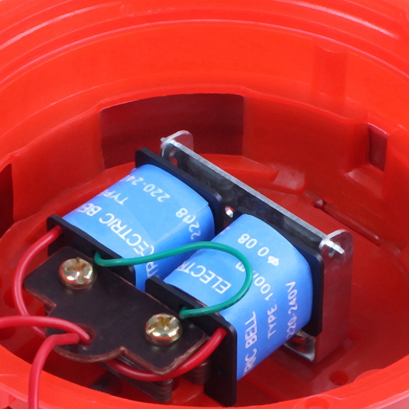 Ac 220v 100mm dia trường học báo cháy hình tròn chuông điện màu đỏ