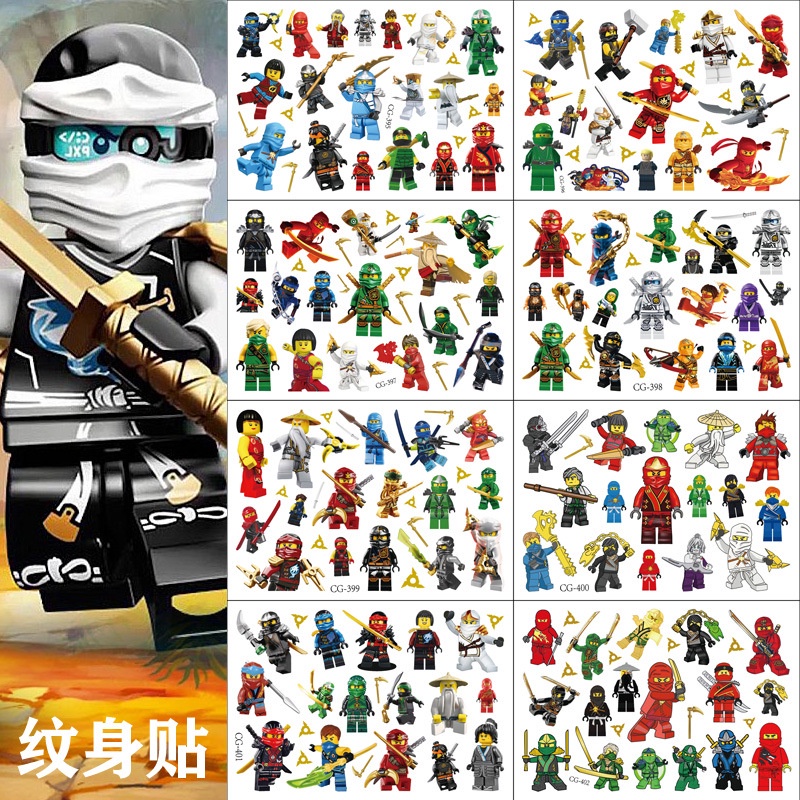 Hình Xăm Dán Tạm Thời One-Fof-a-Kind LEGO NINJAGO Vui Nhộn Sáng Tạo Cho Trẻ Em