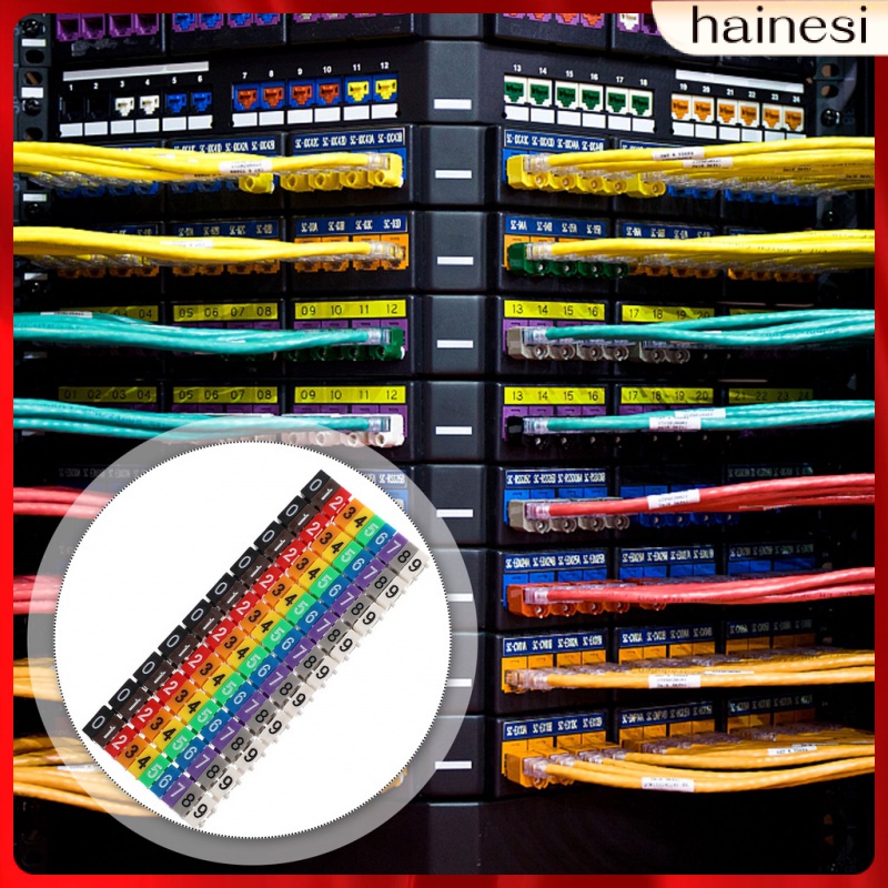 Set 100 Nhãn Đánh Dấu Dây Cáp Nhiều Màu Sắc Tiện Dụng