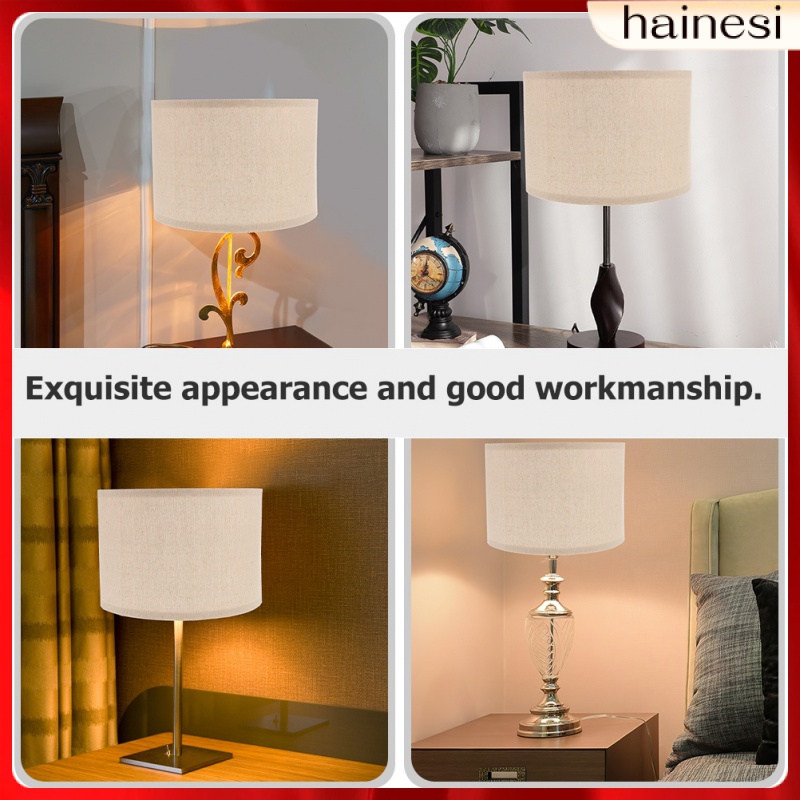 Chụp Đèn Bằng Vải Lanh Màu Đen Phong Cách Vintage Trang Trí Nhà Cửa