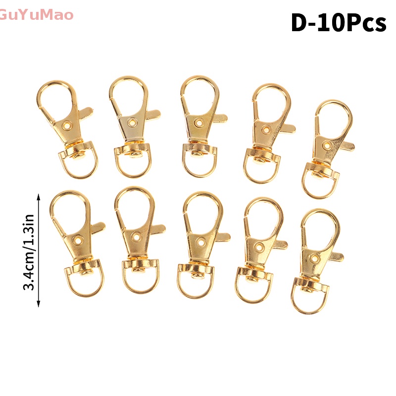 Set 10 Móc Khóa Tôm Hùm Bằng Kim Loại Dùng Để Tự Làm Túi Xách