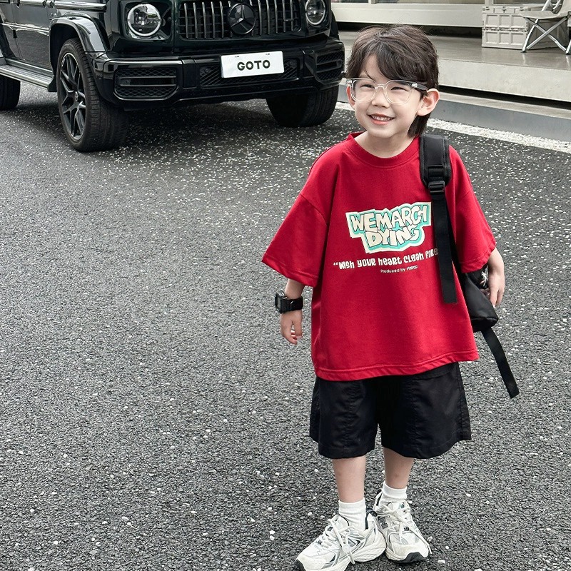 Áo Thun 100% Cotton Tay Ngắn Dáng Rộng Unisex Mới Cho Bé Từ 2-13 Tuổi