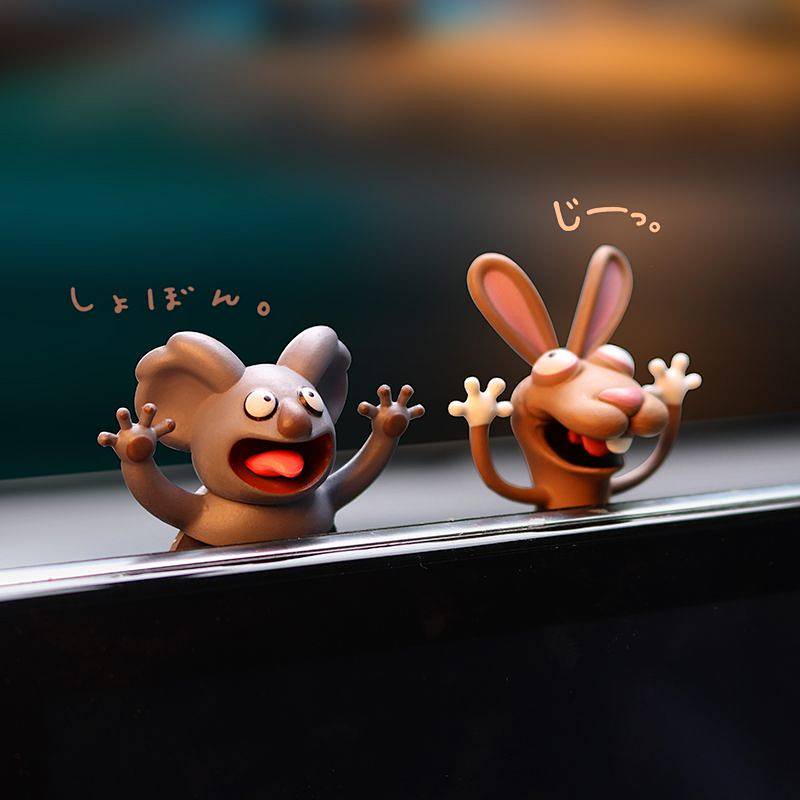 Lucky Cat Car Sticker Tesla Model3yxs Screen Decoration Car Hanging Panel Doll Car Lying Small Decoration P5KU