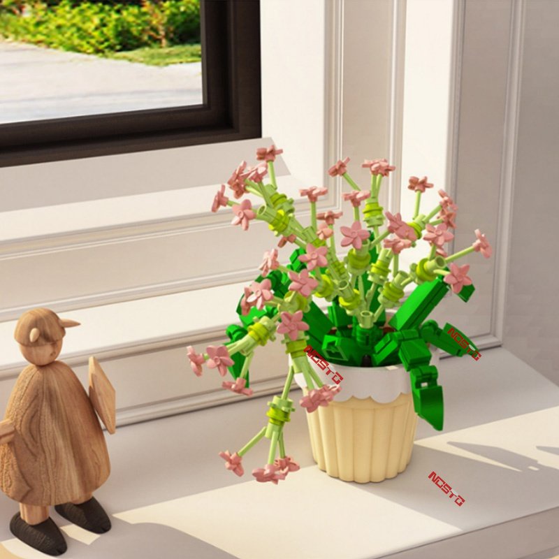 Bộ Đồ Chơi Lắp Ráp Mô Hình Chậu Cây Hoa Tulip Giáo Dục Cho Bé DIY