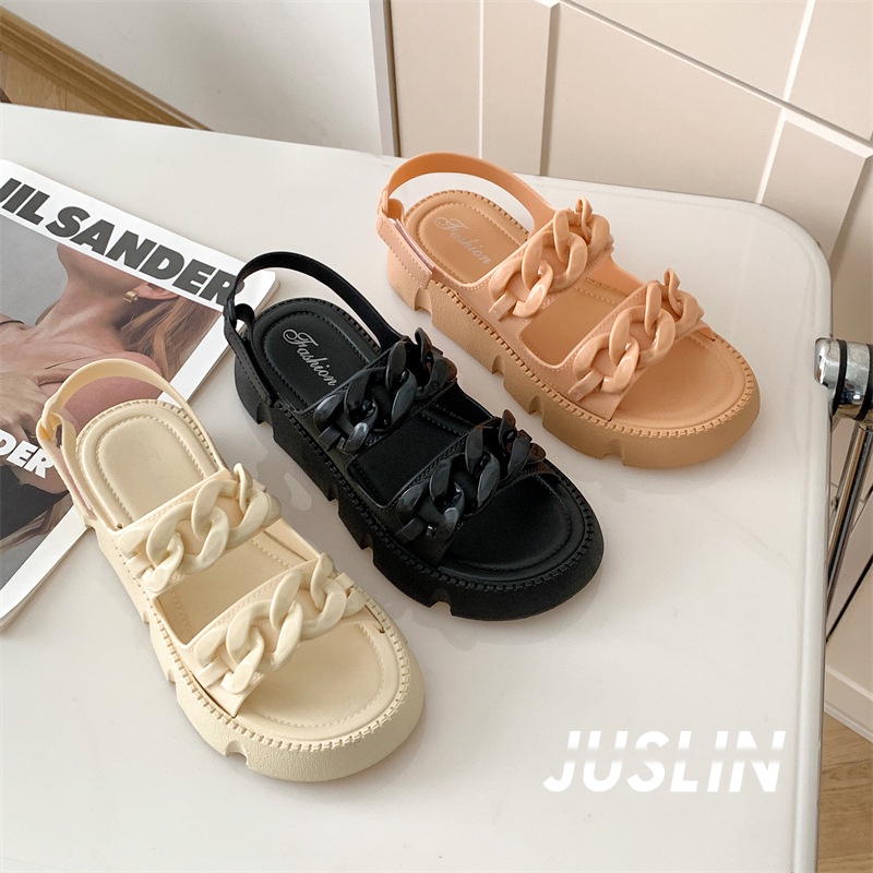 JUSLIN dép dép nữ dép bánh mì nữ dép bánh mì nữ 2023 NEW 052504